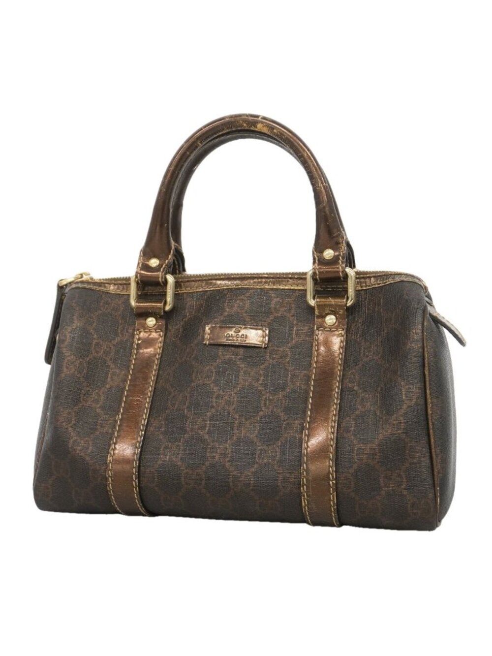 Gucci Handbag GG Supreme Brown Gold
